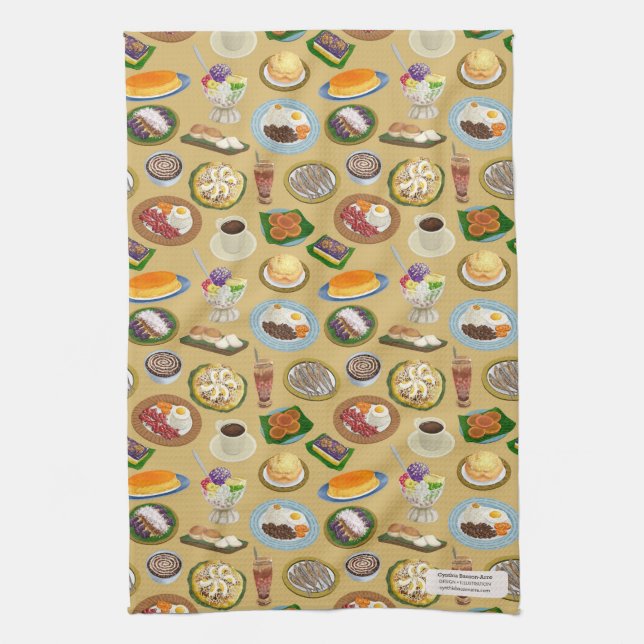 Paño De Cocina Patrón de desayuno filipino y meryenda (aperitivos (Vertical)