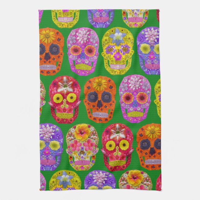 Paño De Cocina Patrón de descompresión de flores 2018 (Vertical)