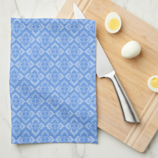 Paño De Cocina Patrón de diamante azul cielo