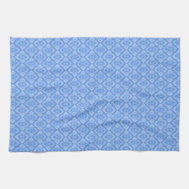 Paño De Cocina Patrón de diamante azul cielo