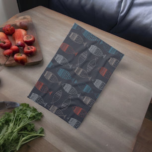 Paño De Cocina Patrón de dibujo de peces