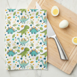 Paño De Cocina Patrón de dinosaurios jurásicos de corte prehistór