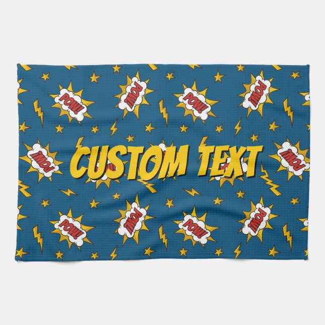 Paño De Cocina Patrón de efecto de sonido de comic (Horizontal)