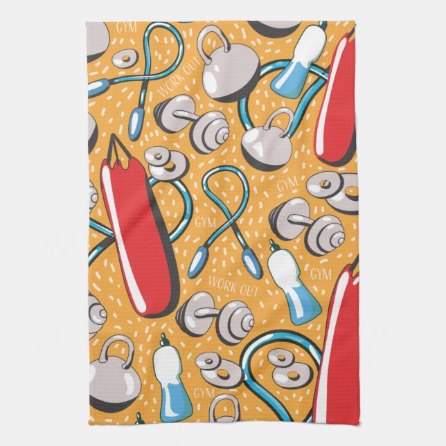 Paño De Cocina Patrón de ejercicio (Vertical)