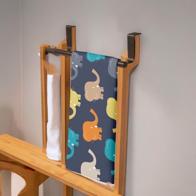 Paño De Cocina Patrón de elefantes (kitchen Towel)