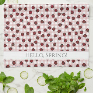Paño De Cocina Patrón de errores de lápiz de primavera de país