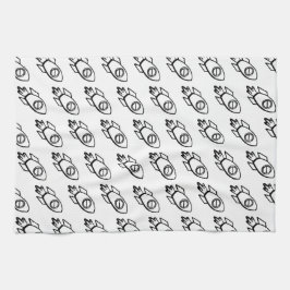 Paño De Cocina Patrón de esbozo de cohete volante