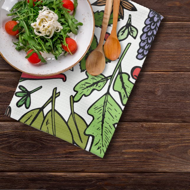 Paño De Cocina Patrón de especias nombre personalizado blanco (Subido por el creador)