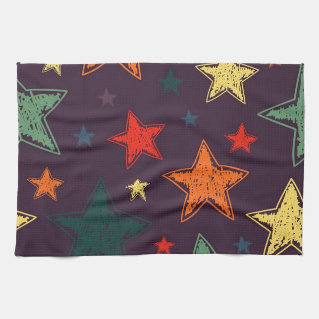 Paño De Cocina Patrón de estrellas (Horizontal)