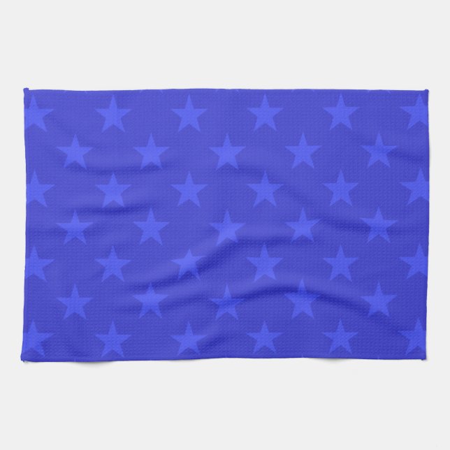 Paño De Cocina Patrón de estrellas azules (Horizontal)