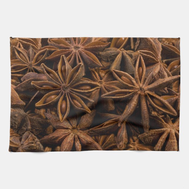 Paño De Cocina Patrón de estrellas de anís (Horizontal)