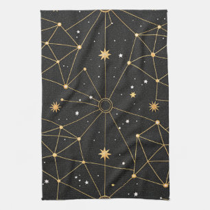Paño De Cocina Patrón de estrellas de constelación celestial (3)