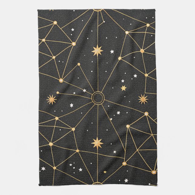 Paño De Cocina Patrón de estrellas de constelación celestial (3) (Vertical)