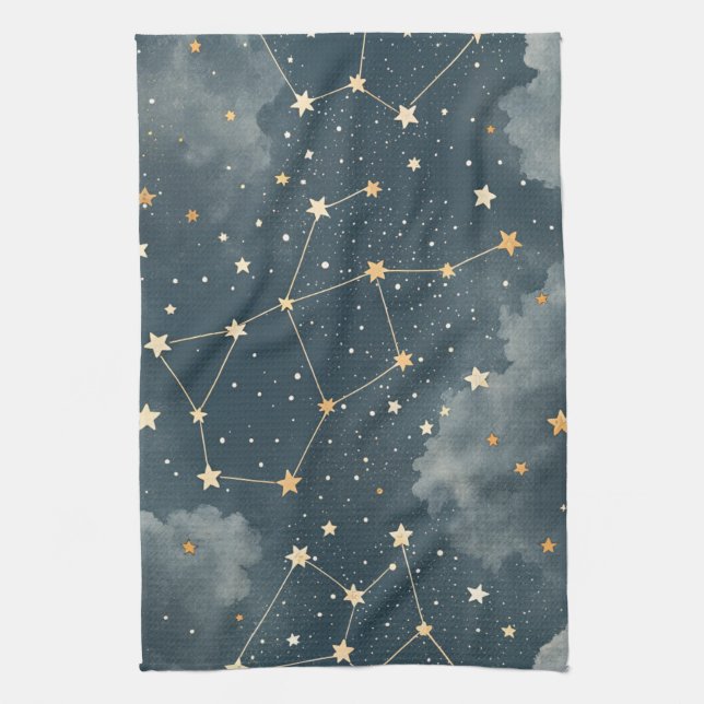 Paño De Cocina Patrón de estrellas de constelación celestial (4) (Vertical)