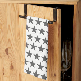 Paño De Cocina Patrón de estrellas grises elegantes