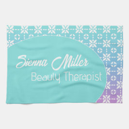 Paño De Cocina Patrón de flor arcoiris colorido personalizado