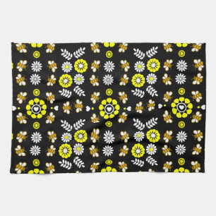 Paño De Cocina Patrón de Flor de Abeja Botánica