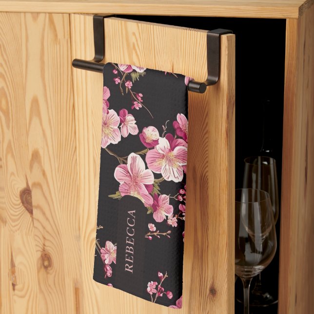 Paño De Cocina Patrón de Flor de Cerezo Sakura (Pliegue de tercios)