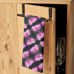 Paño De Cocina Patrón de flor de Cosmos Rosa Único