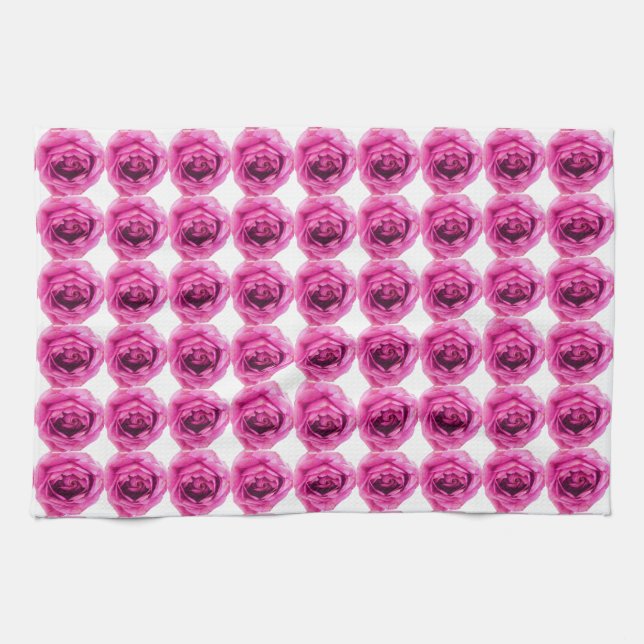 Paño De Cocina Patrón de flor de Rosa (Horizontal)