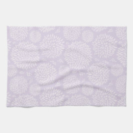 Paño De Cocina Patrón de flor dibujado a mano púrpura