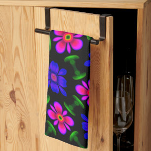 Paño De Cocina Patrón de flores rosas adorables