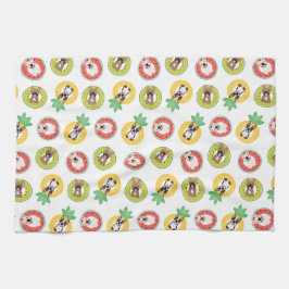 Paño De Cocina Patrón de flotación de Bulldoges franceses en pisc