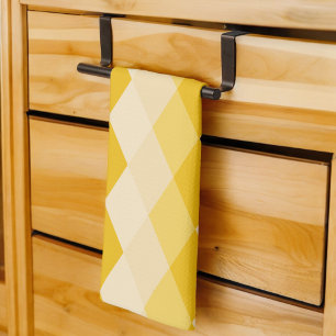 Paño De Cocina Patrón de forma Rhombus de sombra amarilla