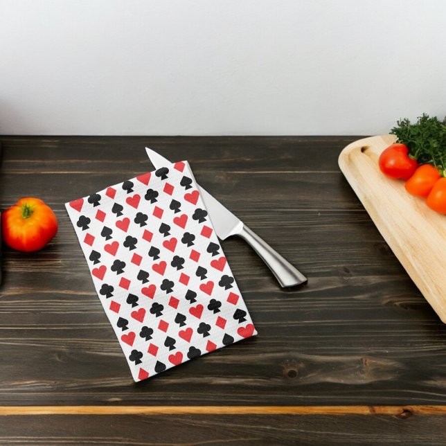 Paño De Cocina Patrón de formas de cuatro tarjetas (Kitchen Towel)