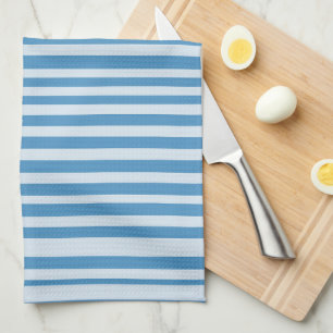 Paño De Cocina Patrón de franjas de cosecha azul
