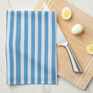 Paño De Cocina Patrón de franjas de cosecha azul