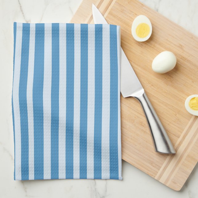 Paño De Cocina Patrón de franjas de cosecha azul (Doblado Cuarto)