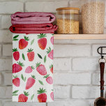 Paño De Cocina Patrón de fresas cutáneas de acuarela<br><div class="desc">Patrón de fresas de color agua dulce. La decoración moderna y de fantasía.</div>