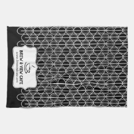 Paño De Cocina Patrón de frijol café personalizado negocios blanc