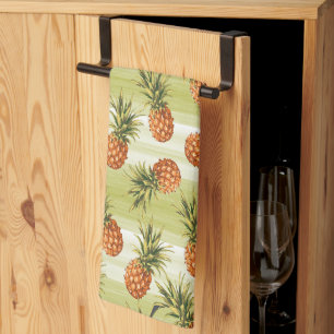 Paño De Cocina Patrón de frutas de piña tropical Naranja verde