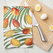 Patrón de frutas de verano de mango y vegetación v