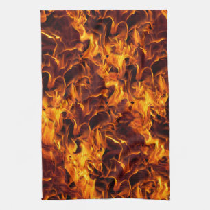 Paño De Cocina Patrón de fuego y llama