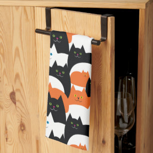 Paño De Cocina Patrón de gato kitano moderno
