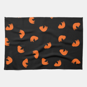 Paño De Cocina Patrón de gato naranja