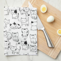 Patrón de gatos de dibujos animados