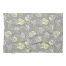 Patrón de gemas geométricos modernos gris y amaril