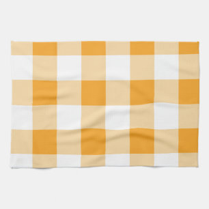 Paño De Cocina Patrón de Gingham amarillo