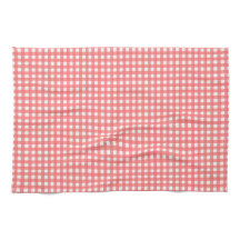Patrón de Gingham de bonito Coral Classy