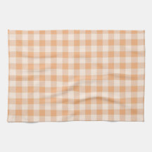 Patrón de Gingham de Peach White Checkered