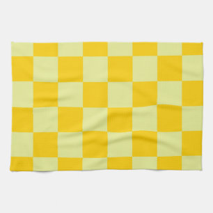 Paño De Cocina Patrón de Gingham de Yellow Checkered