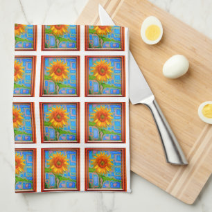 Paño De Cocina Patrón de girasol