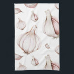 Paño De Cocina Patrón de guantes de ajo | Blanco sencillo<br><div class="desc">La moderna ciudad de cocina presenta un divertido y caprichoso diseño de ajo en una sencilla paleta de color blanco. Un divertido y caprichoso complemento a la colección de toallas de cocina, un elegante regalo para el cocinero en su vida, o un regalo moderno de cocina para cualquier ocasión. Diseñado...</div>