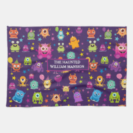 Paño De Cocina Patrón de Halloween de Monstruo de Disfraces Cutos