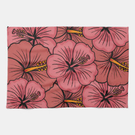 Paño De Cocina Patrón de hibiscus cutáneo