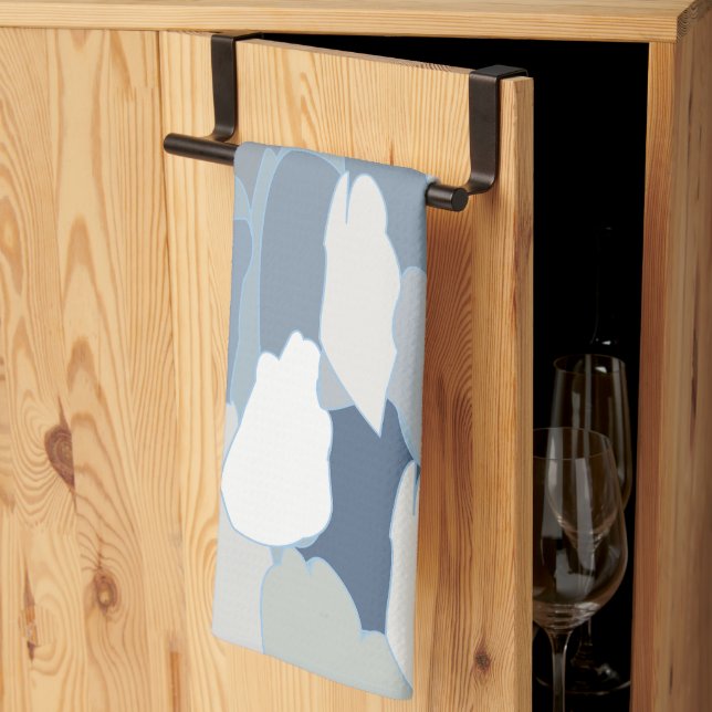 Paño De Cocina Patrón de hielo glaciar azul (Pliegue de tercios)